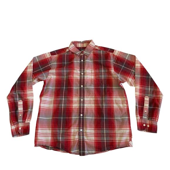 The North Face Men's Size L Button Up Long Sleeve Plaid Adult Shirt - Picture 13 of 15